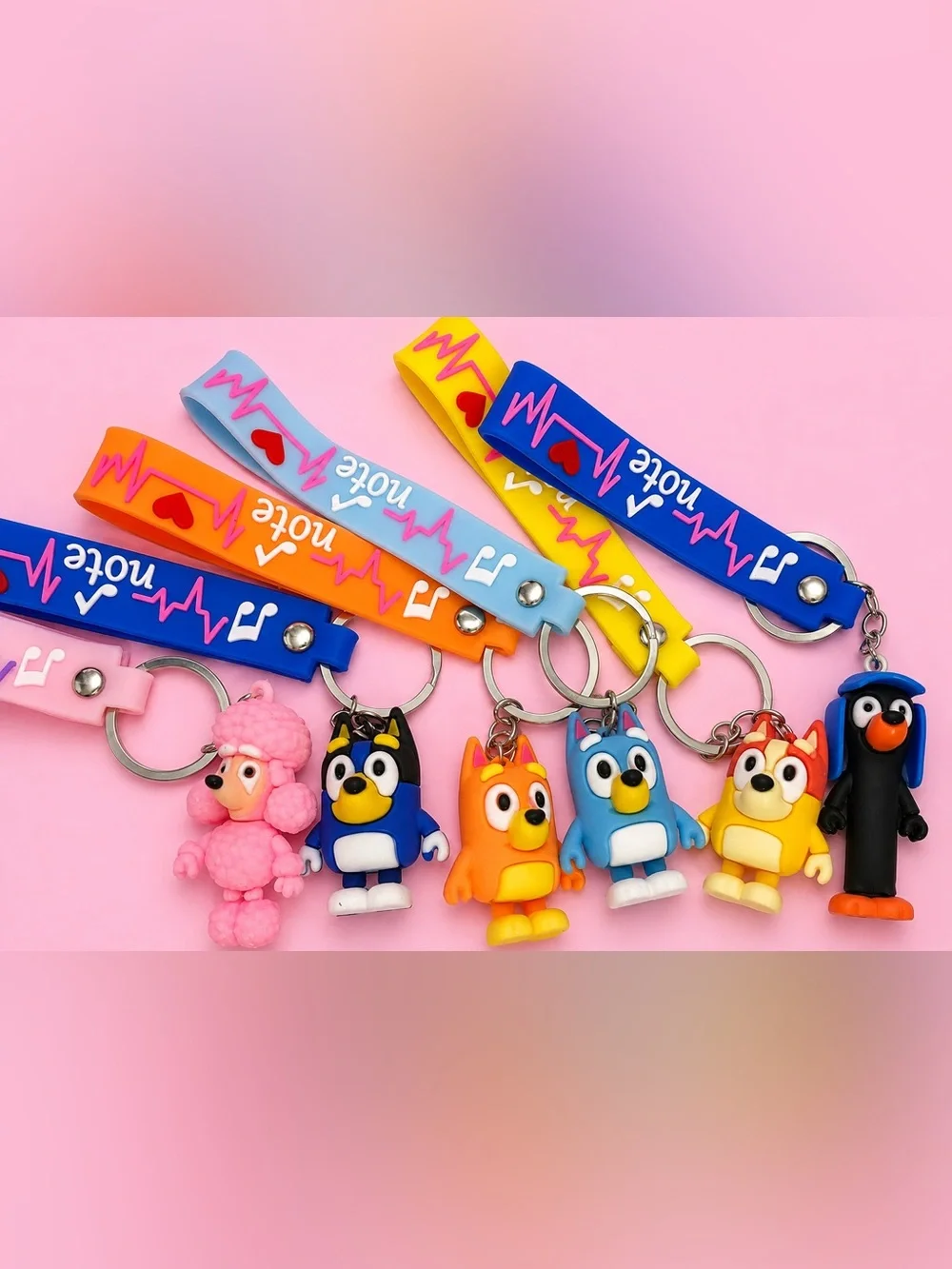 Silicone Character Keychain w/ Wristlet